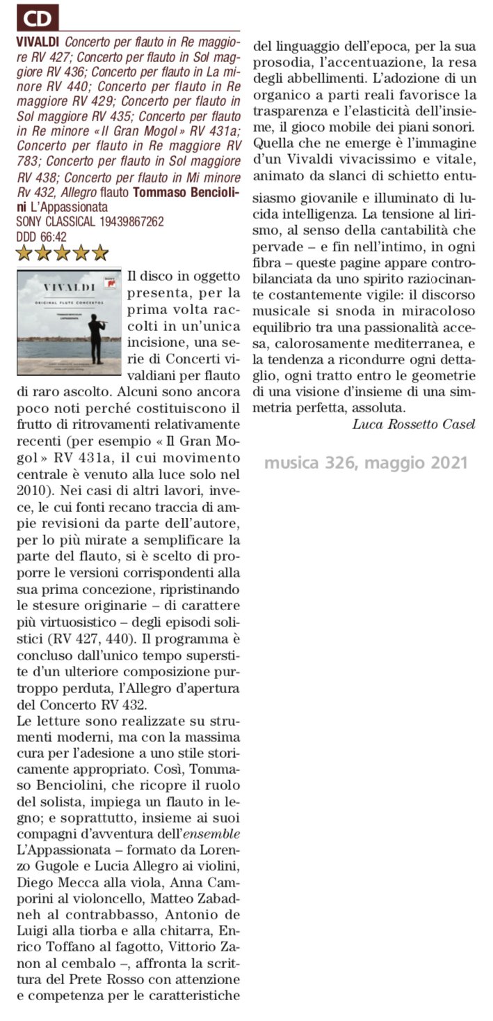 MUSICA recensione